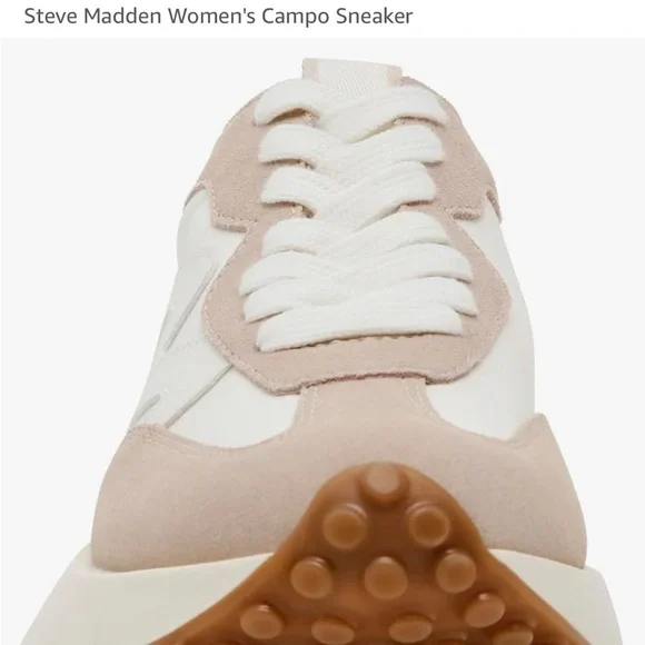 Steve Madden CAMPO Women's Beige and White Sneakers- Size 10. Gummy bottoms. - Picture 2 of 14